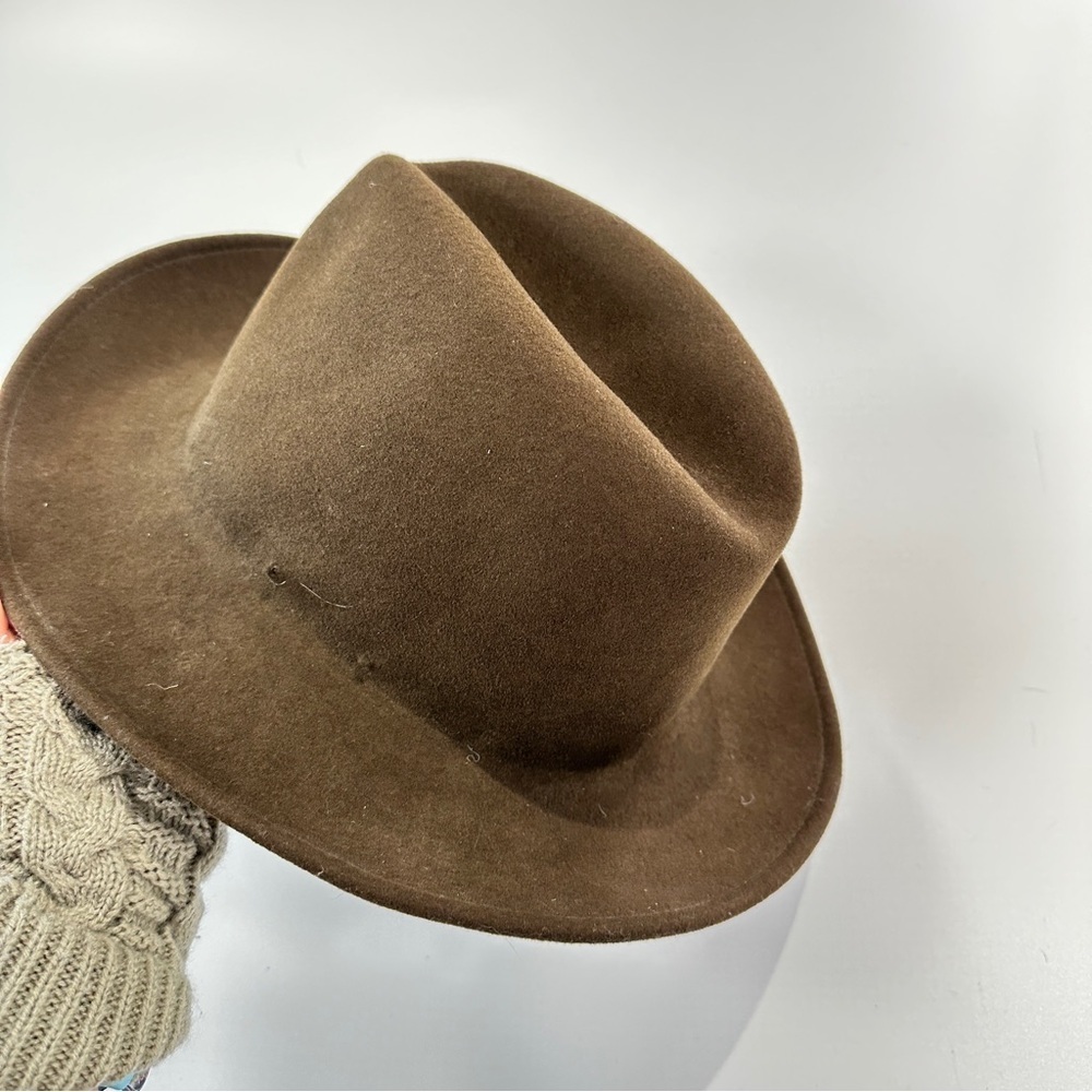 Outback Trading fedora wool felt hat Made in USA brown Large - Picture 6 of 13